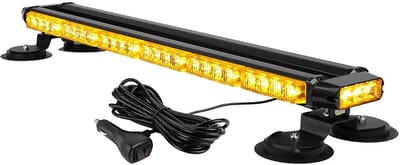 Golden crown - Stroboscooplicht - Noodverlichting - Hoge intensiteit - Geel en wit - Magnetische basis - Geschikt voor vrachtwagens - 12 V
