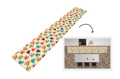 Keukenloper 300x50 cm - Keukenmat vinyl Design - Retro - Theepot - Kleuren - Keukenmatten loper - Keuken vloerkleed tapijt