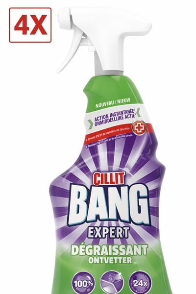 4 x Cillit Bang Power Cleaner Schoonmaakspray Universal Ontvetter 750 ml