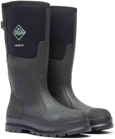 Muck Boot Chore XF Gusset | Zwart - Regenlaarzen - Maat 43 -