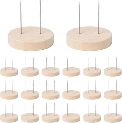 20x Poppenstandaard Hout 5cm - Presentatiestopper voor Gehaakte en Handgemaakte Poppen