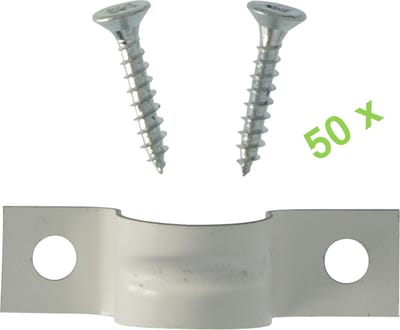 PLIEGER metalen zadel | 5/8" - 16 mm | 50 stuks + 100 schroeven voor montage