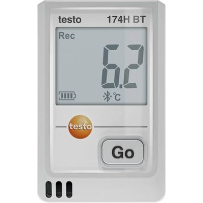 testo 0572 1743 01 174 H  BT Temperatuur datalogger, Vocht datalogger Te meten grootheid Temperatuur, Luchtvochtigheid -20 tot +70 °C 0 tot 100 % Hrel