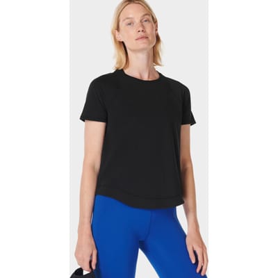 Sweaty Betty Breathe Easy Mesh T-Shirt ZWART - Maat XS