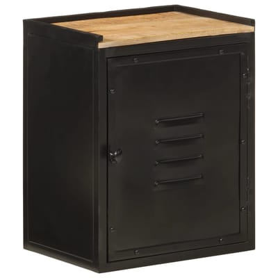 vidaXL - Badkamerkast - 40x30x50 - cm - ijzer - en - massief - mangohout