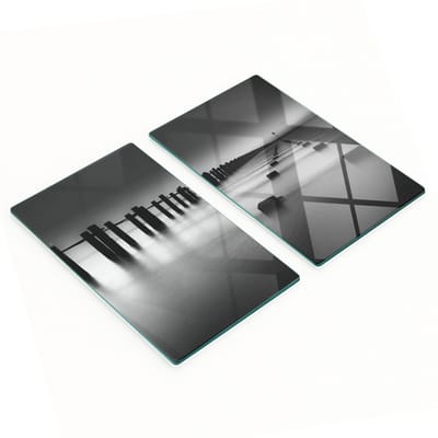 Multifunctionele decoratieve glazen borden met Thames-print, 2x30x52 cm
