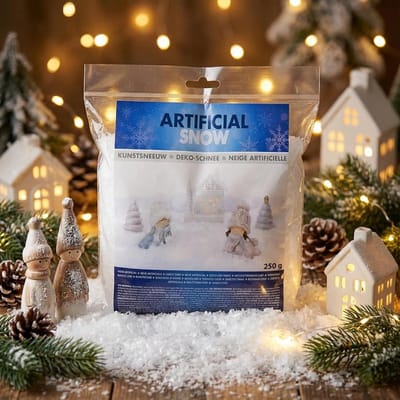 Dailygoods- Kunstsneeuw 250g - Decoratiesneeuw - Sneeuwlook - Sneeuwdecoratie - Kerstdecoratie - Betoverende winterlandschappen