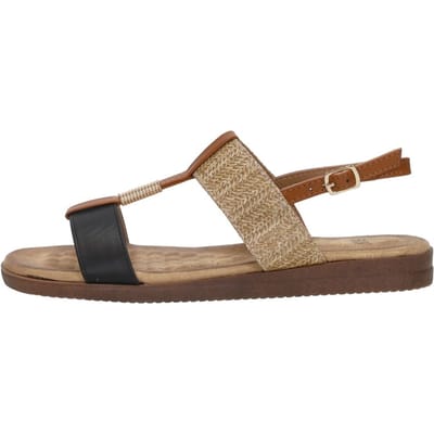 SUB55 Sandalen Plat Sandalen Plat - Zwart - Maat 36