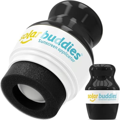 Solar Buddies Raven Black - Zonnebrandcrème Applicator - Herbruikbare roll-on sponsapplicator voor zonnebrandcrème, zonnebrand en lotion voor kinderen, volwassenen en gezinnen - Zonnebrand - Zonnebrandroller