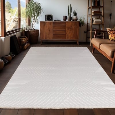 Binnenkleed met zigzagpatroon, crèmekleurig, voor de woonkamer, duurzaam en slijtvast, comfortabel 120x170 cm