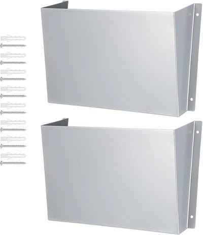 Brievenhouder Metaal - Post Organizer - Documenten Sorteren - Wandmontage Ontwerp - 10x19x10 cm - Zilver