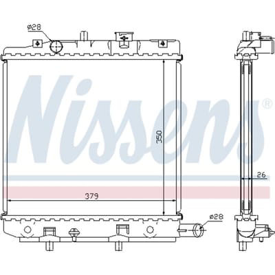 Radiator, motorkoeling NISSENS 62455A