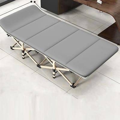Opvouwbaar Kampeerbed - Vouwbed Volwassenen - Ontspannen Buiten - Ergonomisch Ontwerp - 190 x 80 cm - Zwart