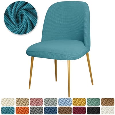 Lage rugleuning stoelhoes Accent korte rugleuning eetkamerstoel hoezen Gebogen kleine stoelhoezen Elastische stretch Funda Silla stoelhoes 1pc Chair Cover