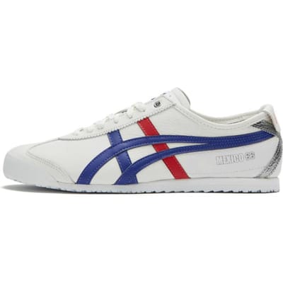 Onitsuka Tiger Mexico 66 Lichtgewicht Comfortabel Leer Antislip Duurzaam Laag Model Casual Stad Woon-werkverkeer Hardloopschoenen 1183C126-100 36 white