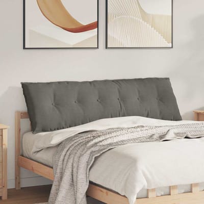 vidaXL - Rugkussen - Lichtgrijs - 160 - x - 50 - cm - Corduroy - stof