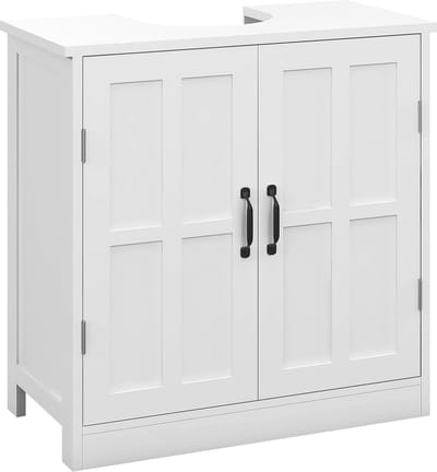 Kleankin badkamermeubel - bewerkt hout - 60x30x60cm - wit