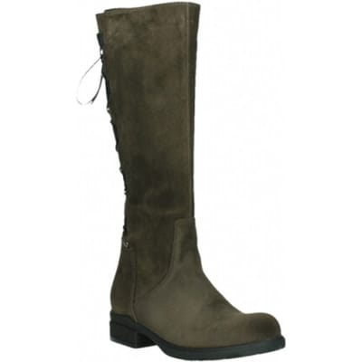 Wolky Laarzen Longview donkerbruin suede
