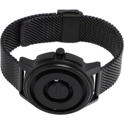 Montre Flottante à Billes Magnétiques Bracelet en Acier Inoxydable Étanche 30 Mètres Design Unique à Aiguille Montre à Quartz Unisexe Noire black