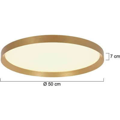 Plafonnieres Flady 3686GO goud Ø50 4600 Lumen - boven en onderlicht, modern design, Steinhauer, gemaakt van metaal, kunststof en elektronica