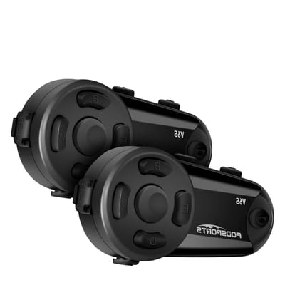 Fodsports - V6S - Motorfiets Intercom - Motorhelm - Bluetooth 5.0 - Headsets - Communicator - Handsfree - Interphone - FM-radio - 1000M Koppelbaar tot 6 Rijders - 2 stuks