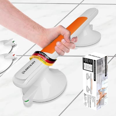 Douche Handgreep - Badsteun Zuignap - Veiligheid Vergroten - Zonder Boren Monteren - Max 120 KG - Zilver