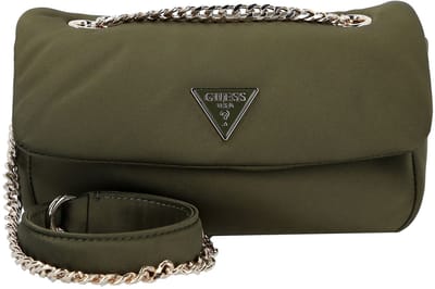 GUESS schoudertas Sunetra Mini Convertible Crossbody Flap Olive olijfgroen