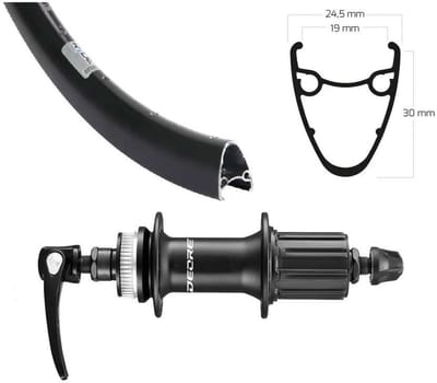 Roland achterwiel 28 Ryde Dutch19 Shimano M5100 zw spk