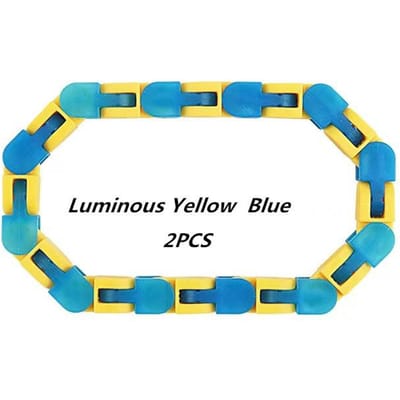 24 Knoopen Wacky Tracks Fidget Speelgoed Lichtgevend in Het Donker Speelgoed Voor Kinderen Fietsketting Stressverlichtende Armband Volwassenen Sensorisch Speelgoed Cadeaus