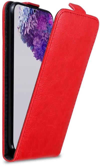 Cadorabo Hoesje geschikt voor Samsung Galaxy S20 ULTRA in APPEL ROOD - Beschermhoes in flip design Case Cover met magnetische sluiting