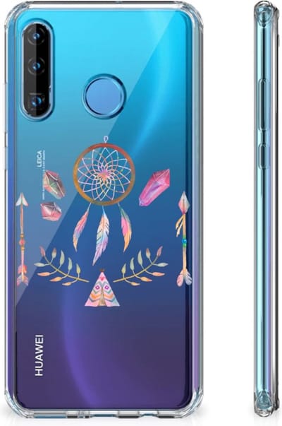 Huawei P30 Lite Stevig Bumper Hoesje Boho Dreamcatcher