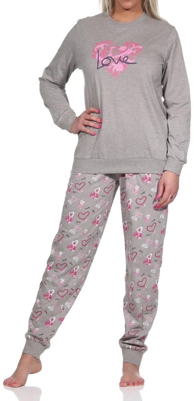 Damespyjama's met manchetten in hartje en allure look - ook in oversized - 122 201 90 815