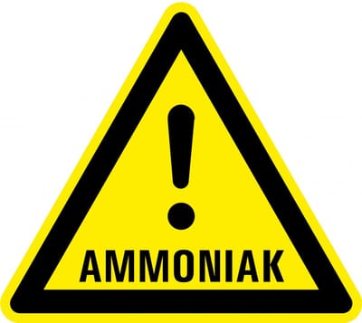 Waarschuwingssticker ammoniak 50 mm - 10 stuks per kaart