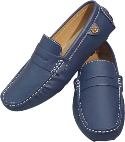 Bovista Loafers Heren - Met Hak - Herenschoenen - Instappers - Blauw - Maat 41