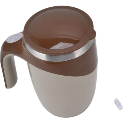 380ml Zelfroerende Koffiemok Automatisch Magnetisch Mengen Roestvrijstalen Beker Multifunctioneel voor Thee Hot L(for 6.5-9kg) brown
