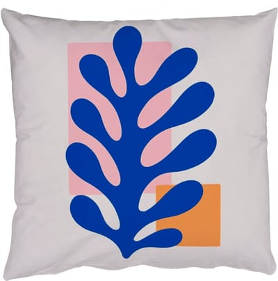 Sierkussens - Kussentjes Woonkamer - 50x50 cm - Abstract - Blad - Blauw - Rechthoeken