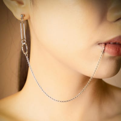 Nieuwe Metalen Geometrische Oorknopjes, Lipstuds, Neusstuds, Bodypiercing Sieraden, Roestvrijstalen Neusaccessoires zilver