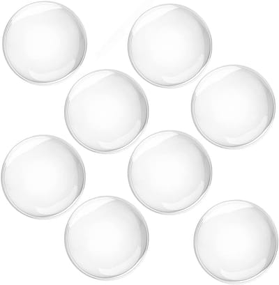 Set van 8 ronde zelfklevende deurstoppers - Ø 40 mm transparante buffers voor wand- en meubelbescherming
