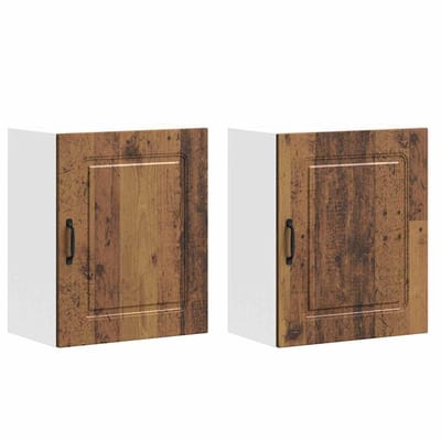 vidaXL - Keukenwandkasten - 2 - st - Kalmar - oud - houtkleurig - bewerkt - hout