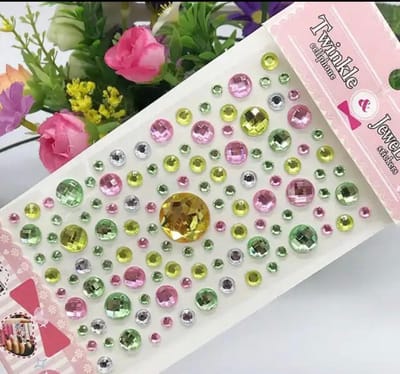 Akyol - Gezichtsjuwelen – gezichtsteentjes - gezicht glitters– diamantjes – carnaval- plak diamantjes- diamantjes voor gezicht - bohemian feest - bohemian – festival – gezichtsdecoratie – feest – decoratie - sticker - stickervel -glitters gezicht