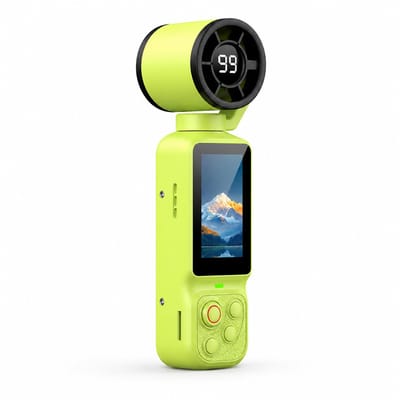 VHV - Ventilatoren - Handventilator - Action camera - Vlog camera - Videocamera - Handheld camera - Met 1.97 inch scherm - HD beeldstabilisatie - Voor fietsen, reizen en sport - Digitaal display - Groen