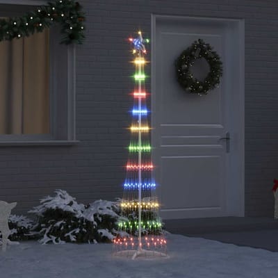 vidaXL - LED - kerstboom - Multikleur - 51 - x - 51 - x - 190 - cm - Metaal