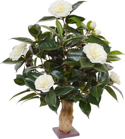 Camelia kunstplant op voet 60cm - creme