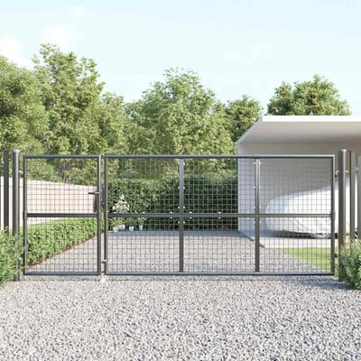 vidaXL - Tuinhek - van - gaas - antraciet - 350x125 - cm - gegalvaniseerd - staal