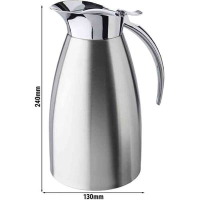 GGM Gastro Isolierkanne - ADVANCED - Edelstahl - 1,5 Liter - Einhandautomatik