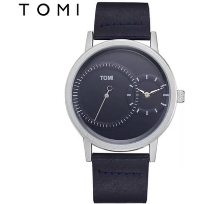 [] Tomi Temi Twee-en-een-half Naald Modieus Eenvoudig Horloge Heren- en Dames Creatief Harajuku Kwarts Horloge gray