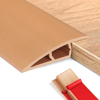 Zelfklevende drempelstrip van PVC, hoogte verstelbare vinylprofielen voor deuren, trapniveau en drempelhelling