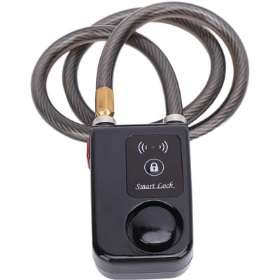 Sleutelloos Bluetooth Motorfietslot IP44 Waterbestendig Fietslot met Alarm APP Ontgrendeling zwart