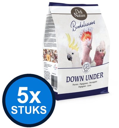 5x Deli Nature - Birdelicious papegaaien down under 2kg - Vogelvoer - 2 kg