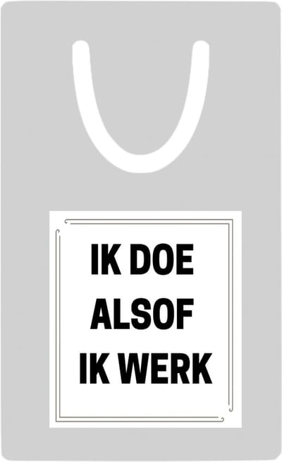 Hacebo® - ik doe alsof ik werk metalen boekenlegger - Werk - collega's - collega's - werknemers - verjaardag - afscheidscadeau - geschenk - leuke cadeau - kado Bladwijzer boekenleggers - 7.6 cm x 5cm